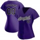 Custom Purple Black-Gray Authentic Baseball Jersey Custom Purple Black-Gray Authentic Baseball Jersey