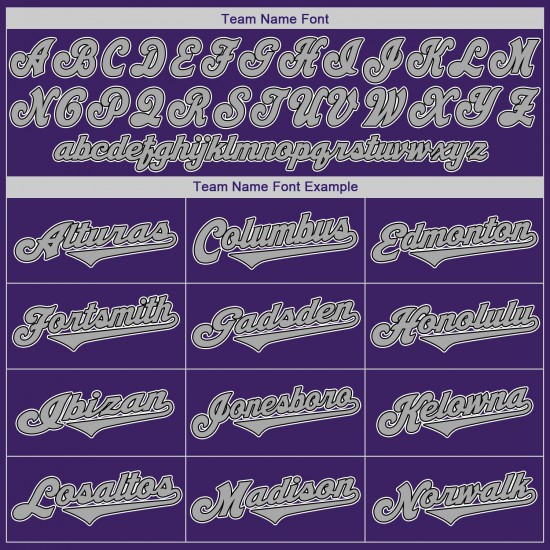 Custom Purple Black-Gray Authentic Baseball Jersey Custom Purple Black-Gray Authentic Baseball Jersey