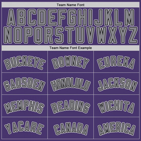 Custom Purple Black-Gray Authentic Baseball Jersey Custom Purple Black-Gray Authentic Baseball Jersey