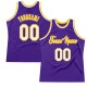 Custom Purple White-Gold Authentic Throwback Basketball Jersey Custom Purple White-Gold Authentic Throwback Basketball Jersey