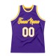 Custom Purple White-Gold Authentic Throwback Basketball Jersey Custom Purple White-Gold Authentic Throwback Basketball Jersey