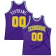 Custom Purple Gold-Kelly Green Authentic Throwback Basketball Jersey Custom Purple Gold-Kelly Green Authentic Throwback Basketball Jersey