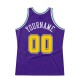 Custom Purple Gold-Kelly Green Authentic Throwback Basketball Jersey Custom Purple Gold-Kelly Green Authentic Throwback Basketball Jersey