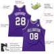 Custom Purple White-Silver Gray Authentic Throwback Basketball Jersey Custom Purple White-Silver Gray Authentic Throwback Basketball Jersey