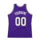 Custom Purple White-Silver Gray Authentic Throwback Basketball Jersey Custom Purple White-Silver Gray Authentic Throwback Basketball Jersey