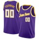 Custom Purple White-Gold Round Neck Rib-Knit Basketball Jersey Custom Purple White-Gold Round Neck Rib-Knit Basketball Jersey