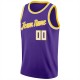 Custom Purple White-Gold Round Neck Rib-Knit Basketball Jersey Custom Purple White-Gold Round Neck Rib-Knit Basketball Jersey